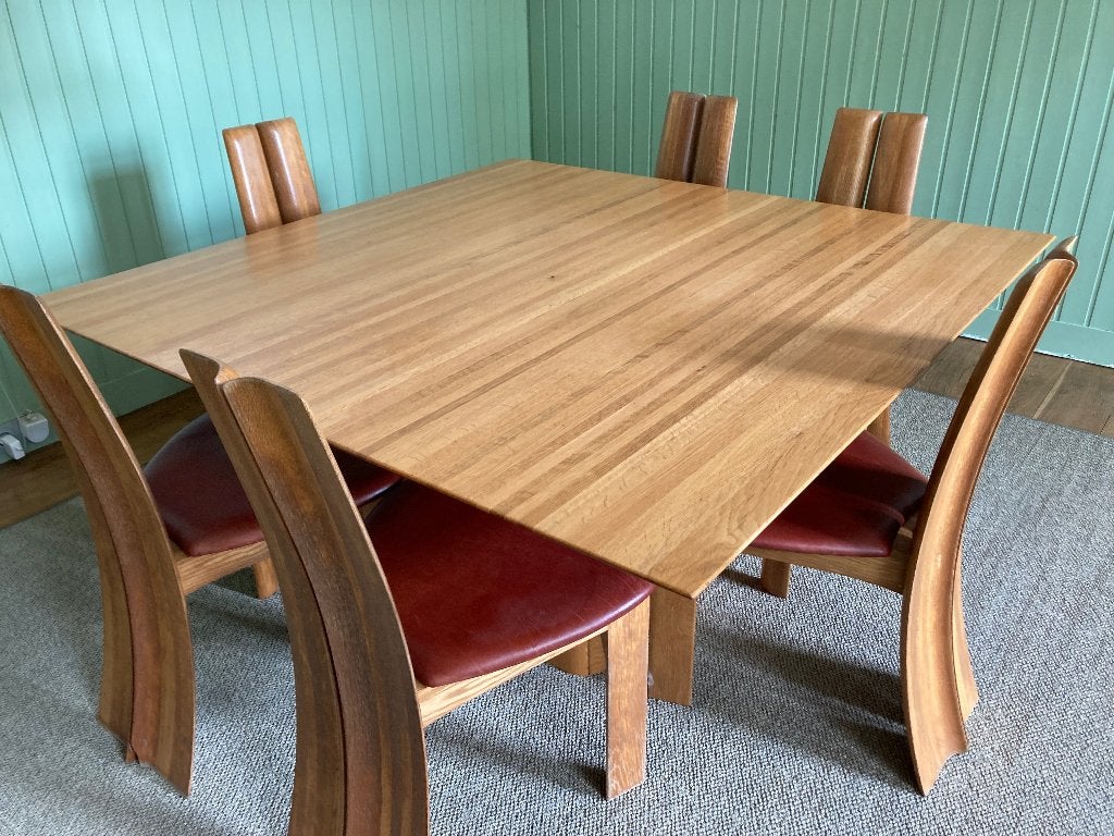 Tafel met stoelen / Pauvers van den Berghe, 100 à 150 cm, Cinq personnes ou plus, Design, Carré