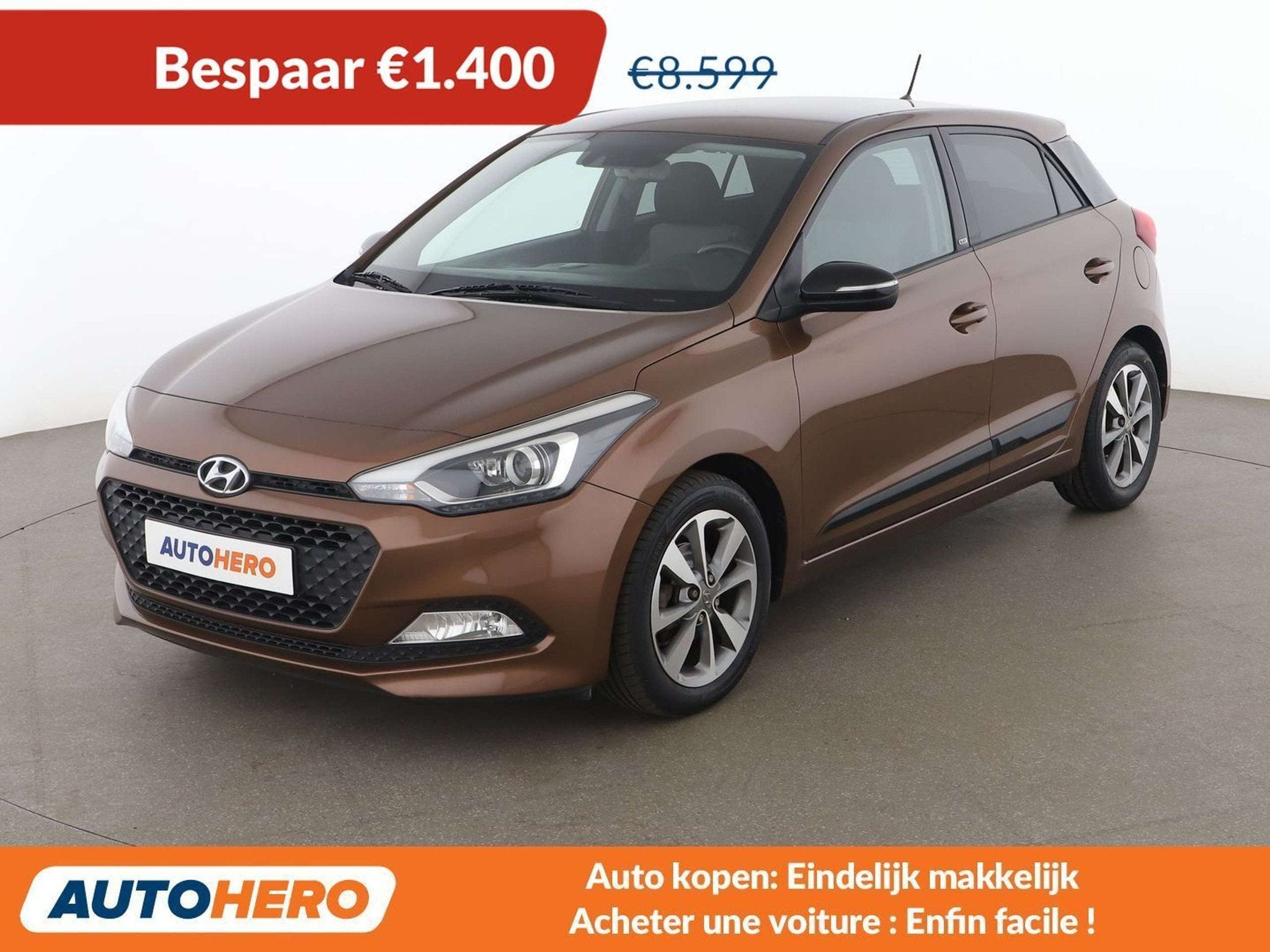 Hyundai i20 1.2 Style (année de construction 2015), Beige, 1055 kg, 5 places, 1248 cm³