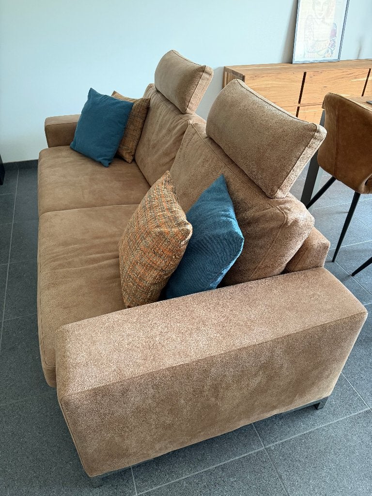 Sofa met hoofdsteunen, Huis en Inrichting, Zetels | Zetels, Ophalen, Modern, landelijk, 75 tot 100 cm, Rechte bank