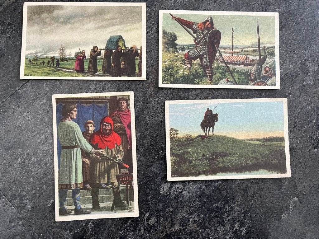 4 chromos s Land Glory - Le peuple belge, Enlèvement ou Envoi