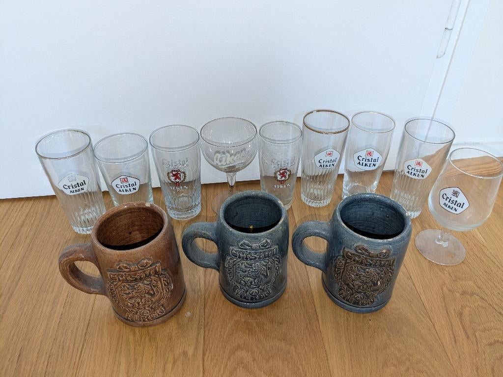 Set glazen en bekers Cristal ALKEN, Verzamelen, Ophalen