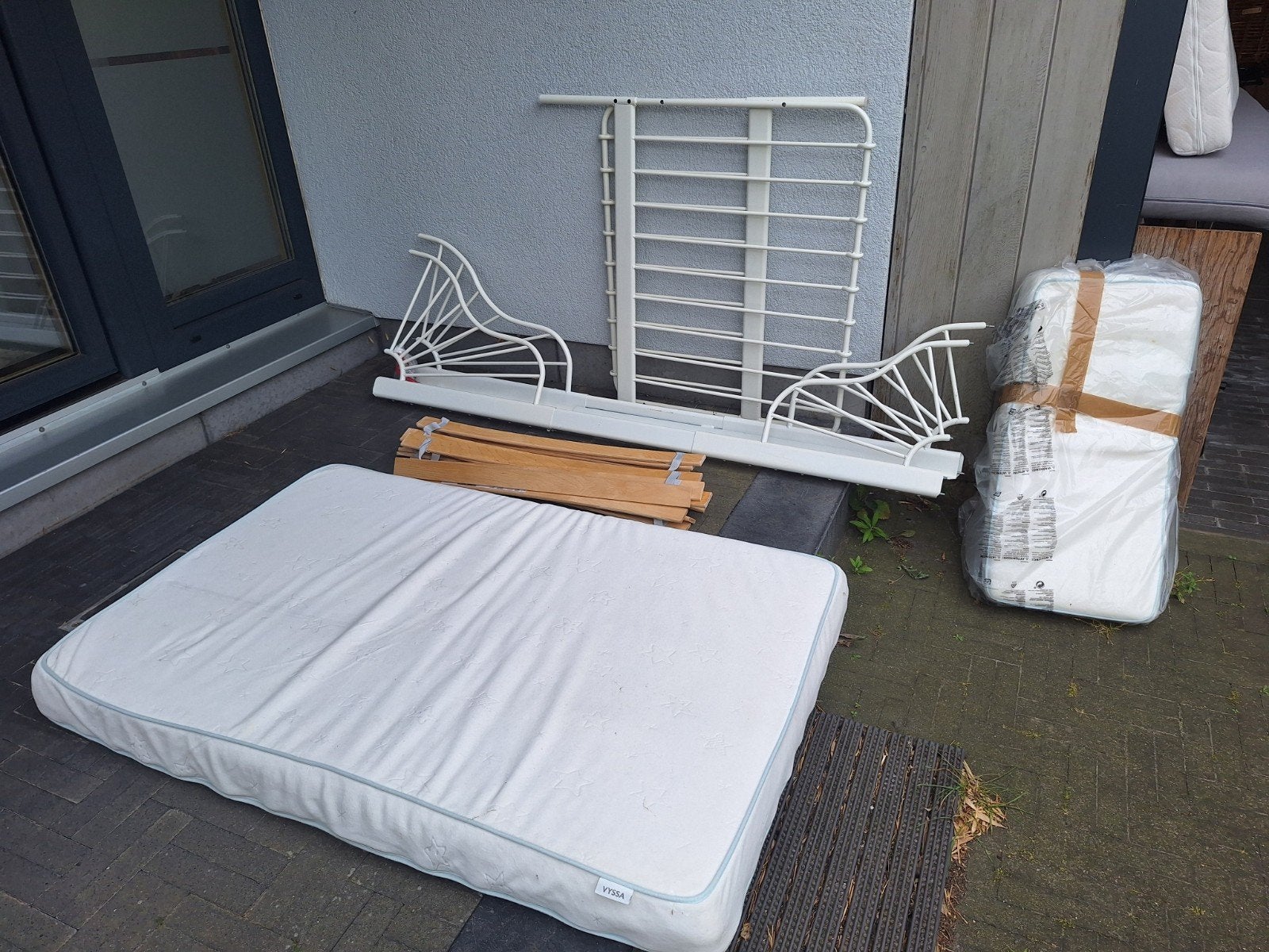 Kinder meegroeibed Minnen Ikea incl. lattenbodem en matras, Ophalen, Lattenbodem