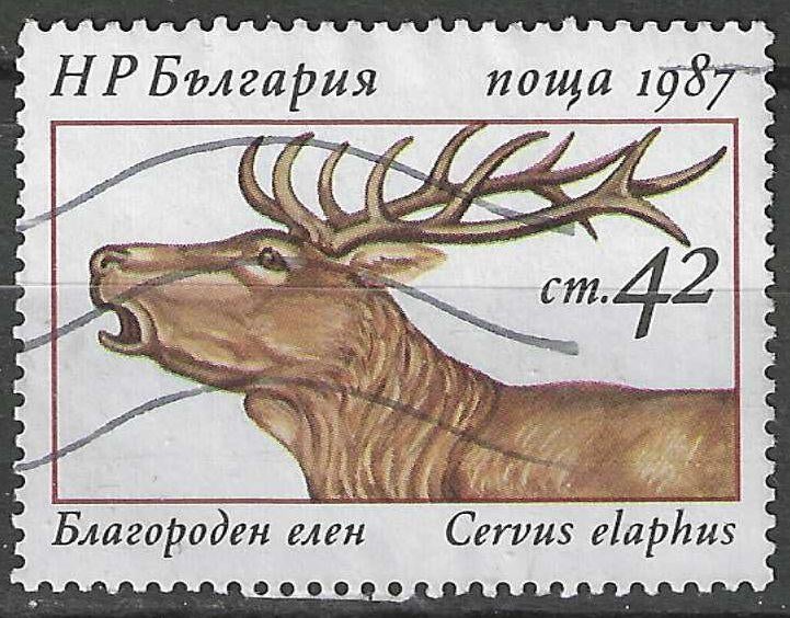 Bulgarie 1987 - Yvert 3099 - Cerf - Red Deer (ST), Timbres & Monnaies, Timbres | Europe | Autre, Affranchi, Bulgarie, Envoi
