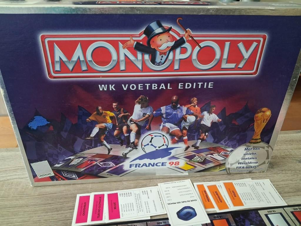 Monopoly WK voetbal editie France 98, Collections, Enlèvement ou Envoi, Jeu
