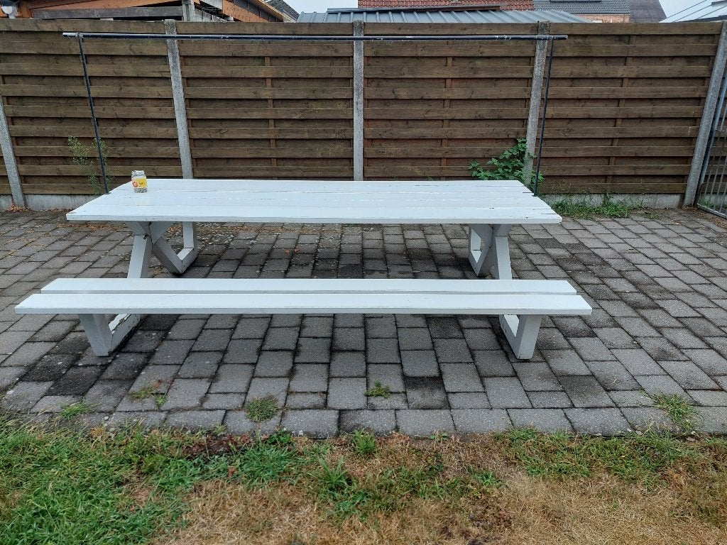 Picknicktafel, Tuin en Terras, Picknicktafels, Ophalen, Gebruikt, Rechthoekig, Hout