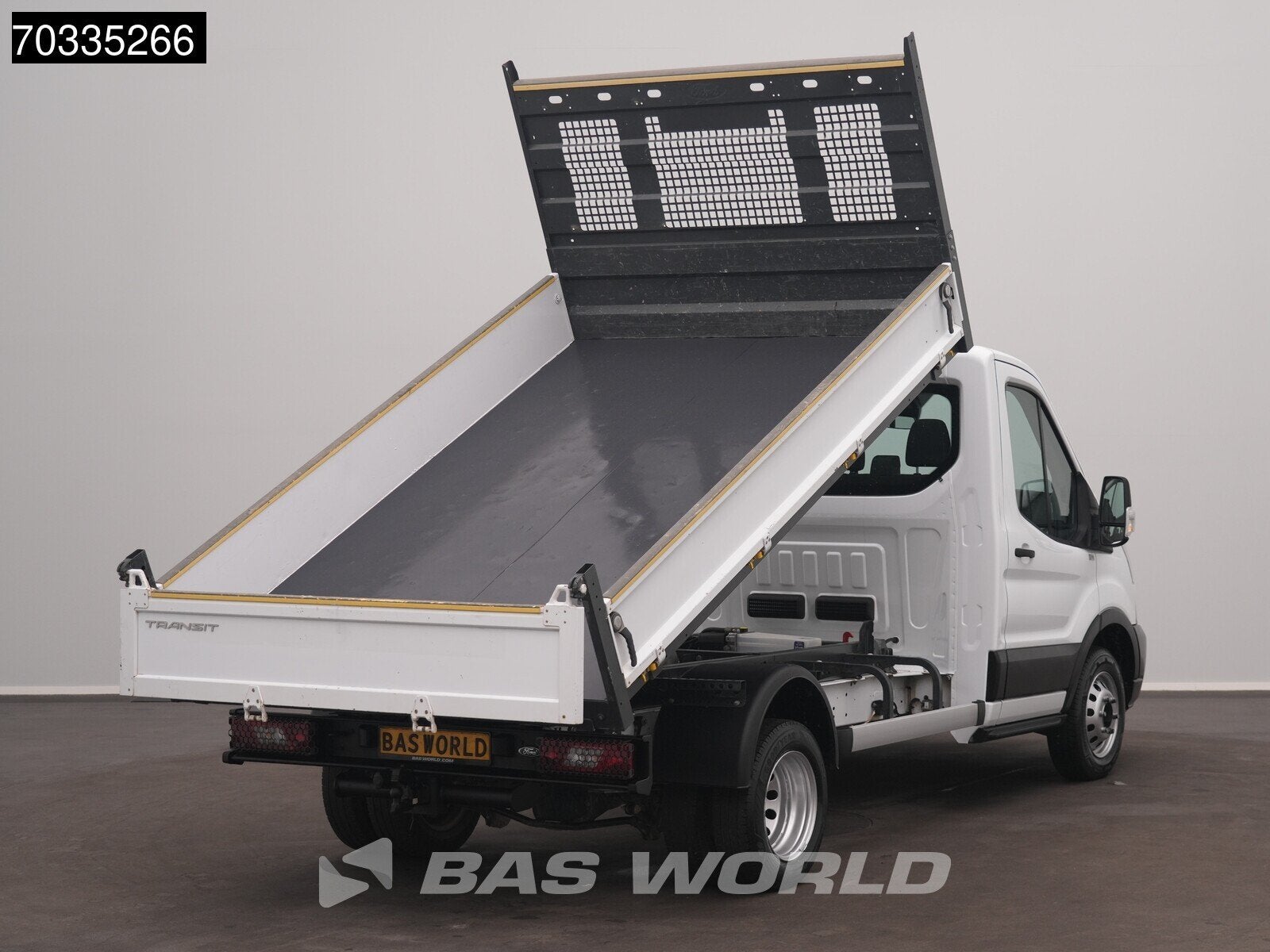 Ford Transit 165pk Kipper Dubbellucht 3,5t Trekhaak Airco Ca, Stof, 4 cilinders, Wit, Bedrijf
