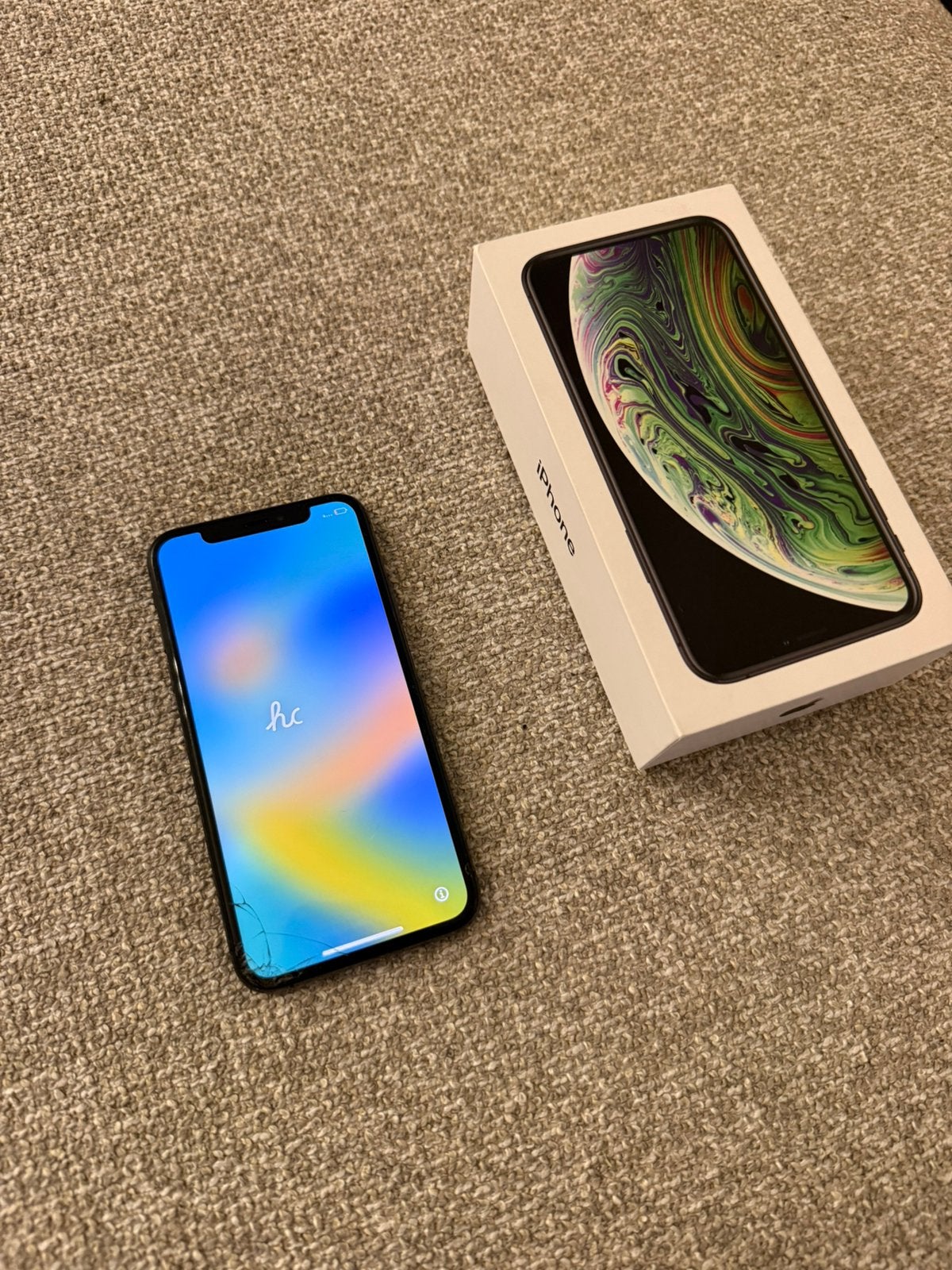 iPhone XS 64GB Met barsten (Werkt nog), Telecommunicatie, Ophalen, Zo goed als nieuw, 64 GB, IPhone XS