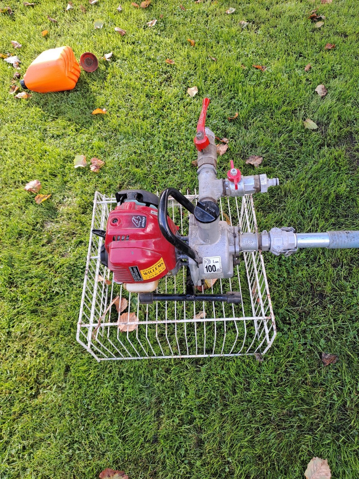 benzine waterpompgoo, Tuin en Terras, Ophalen, Zo goed als nieuw
