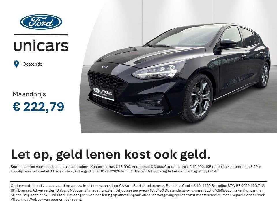 Ford Focus 1.0i EcoB. 92kW ST-Line Business, Stof, Gebruikt, https://public.car-pass.be/vhr/56a68e1a-5746-4dfe-bc0d-f7d46613f07d