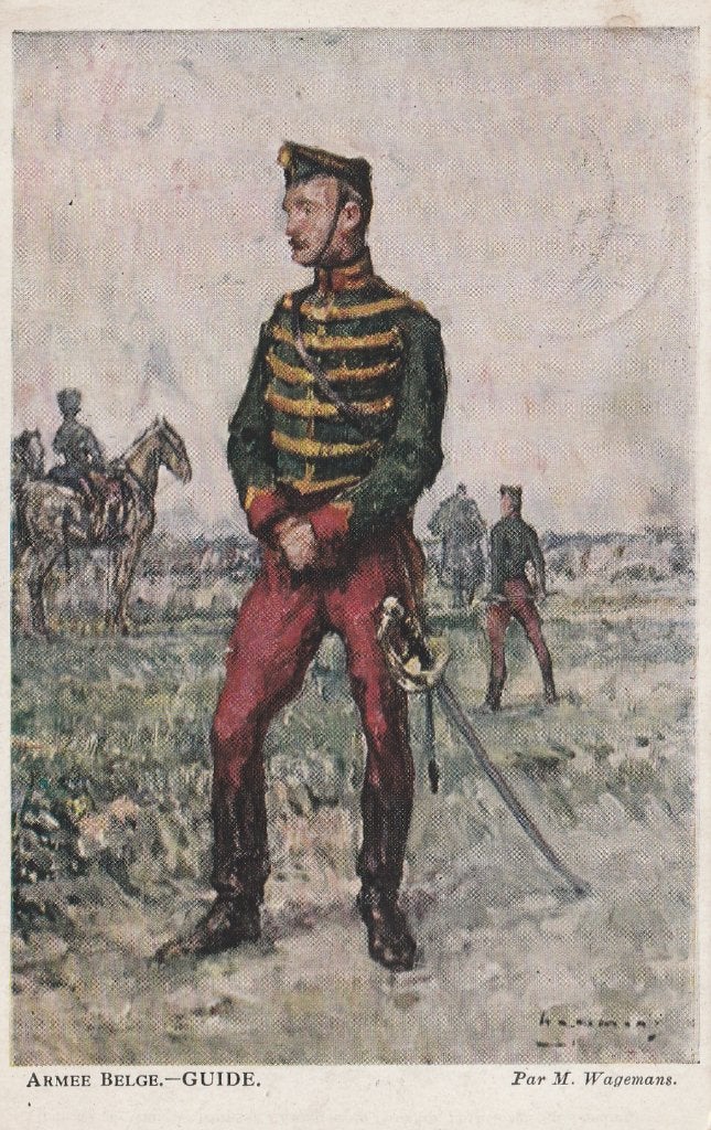 MILITAIR  BELGISCH  LEGER -  Gids  + 105 jaar oud !, Verzamelen, Postkaarten | Themakaarten, Verzenden, Voor 1920, Gelopen, Overige thema's