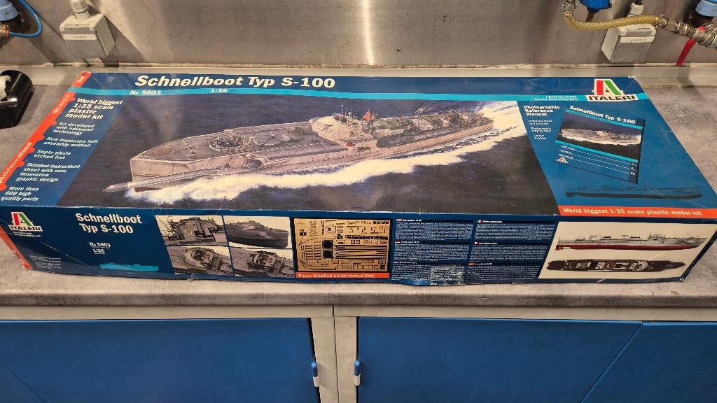 Italeri Schnellboot 1/35, Hobby en Vrije tijd, Modelbouw | Auto's en Voertuigen, Ophalen, Italeri, 1:32 tot 1:50, Overige typen