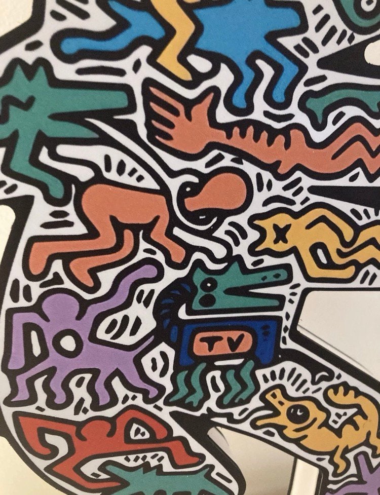 Keith Haring (after) : sculpture en verre acrylique avec COA, Antiquités & Art, Enlèvement ou Envoi