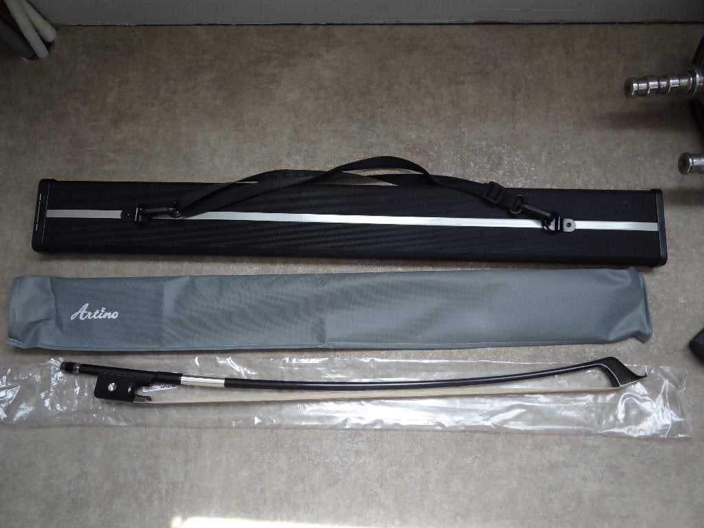 Archet de Contrebasse CARBONDIX plus Etui ARTINO.NEW!, Musique & Instruments, Instruments | Accessoires, Enlèvement ou Envoi, Neuf