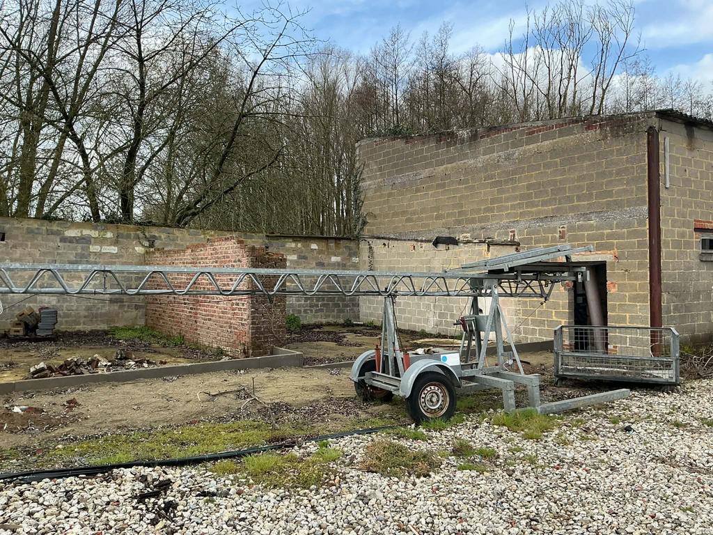 Halvanise bouwlift, Ophalen, Gebruikt, Bouwlift