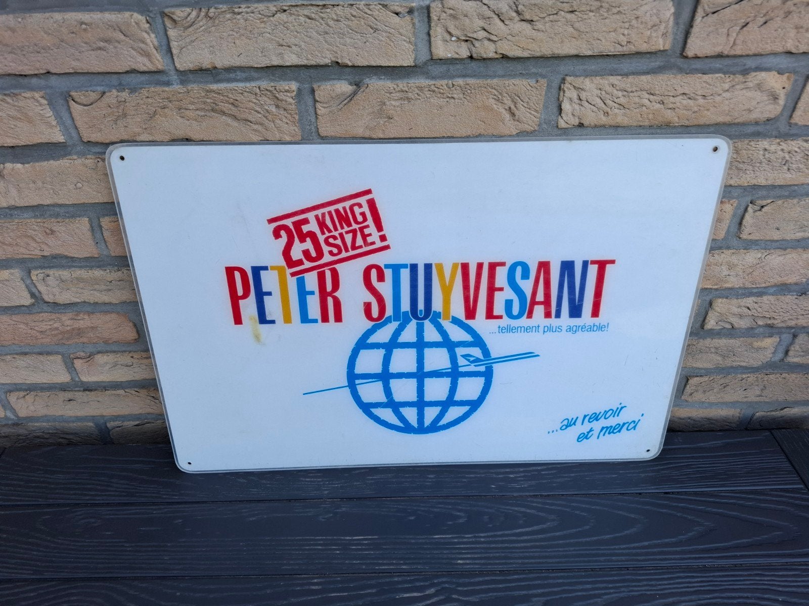 Plaque publicitaire vintage PETER STUYVESANT – 25 King Size, Ophalen, STUYVESANT, STUYVESANT, STUYVESANT