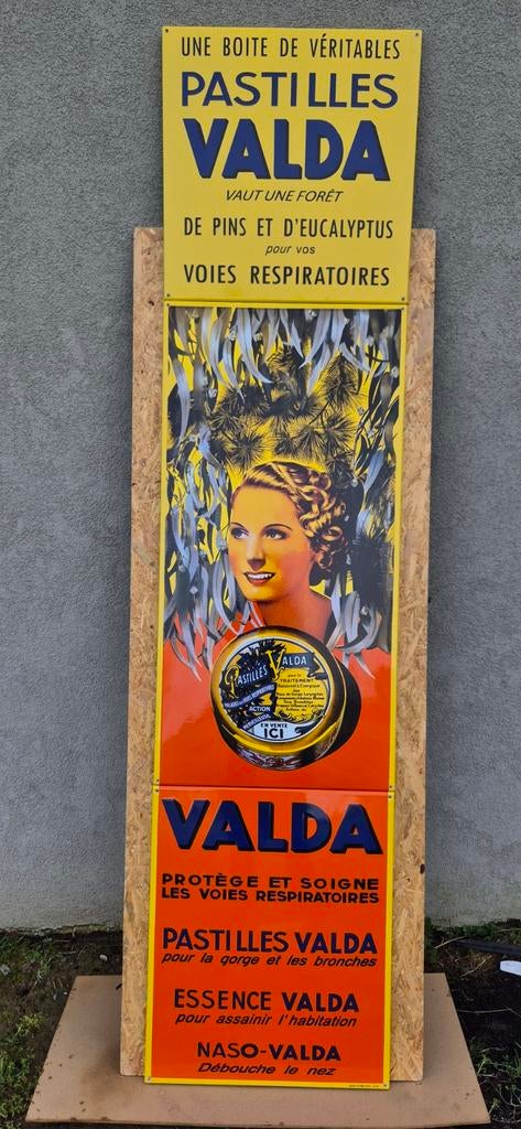 PLAQUE EMAILLEE VALDA 210 cm x 50 cm 3 pièces exceptionnelle, Enlèvement ou Envoi, Neuf