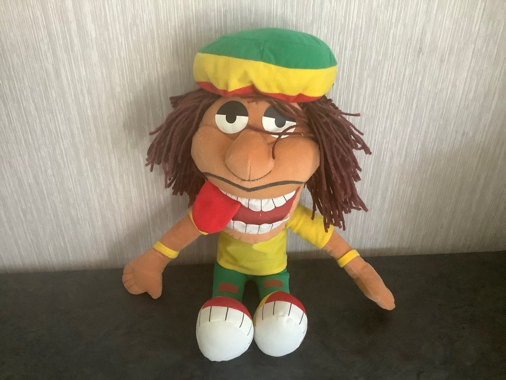 Rasta man pluche character (48 cm), Overige merken, Overige karakters, Overige typen, Ophalen of Verzenden