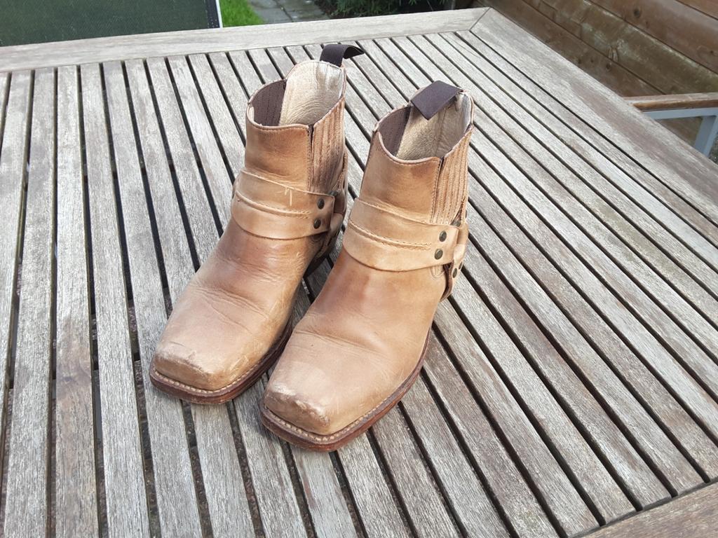 Boots of enkel laarsjes  . Voor paardrijden en countrydansen, Ophalen, Bruin, Lage of Enkellaarzen, Sancho