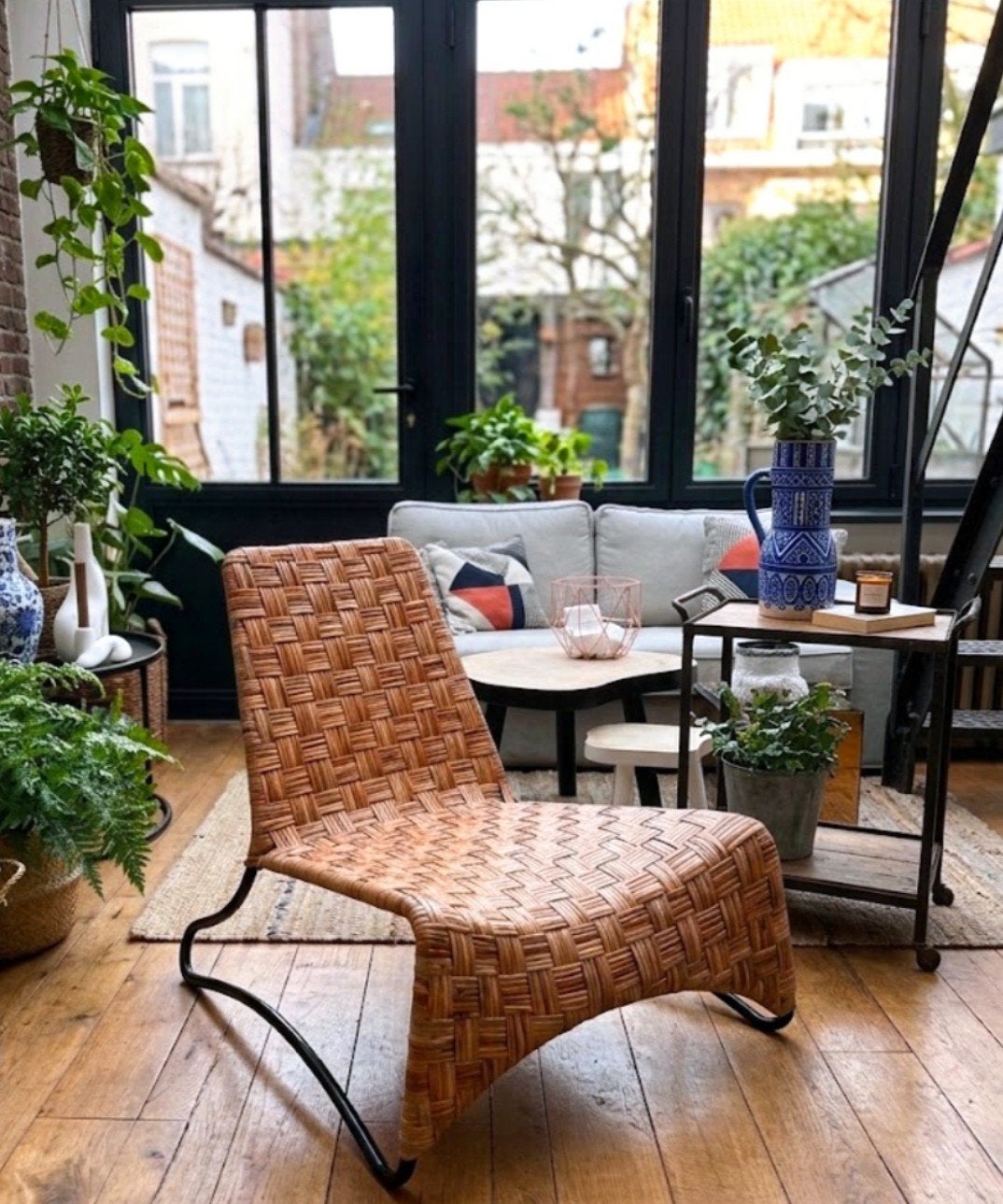 IKEA MÅSÖ Vintage fauteuil (2000) - Design Maria Vinka - roo, Huis en Inrichting, Ophalen, Zwart, Metaal