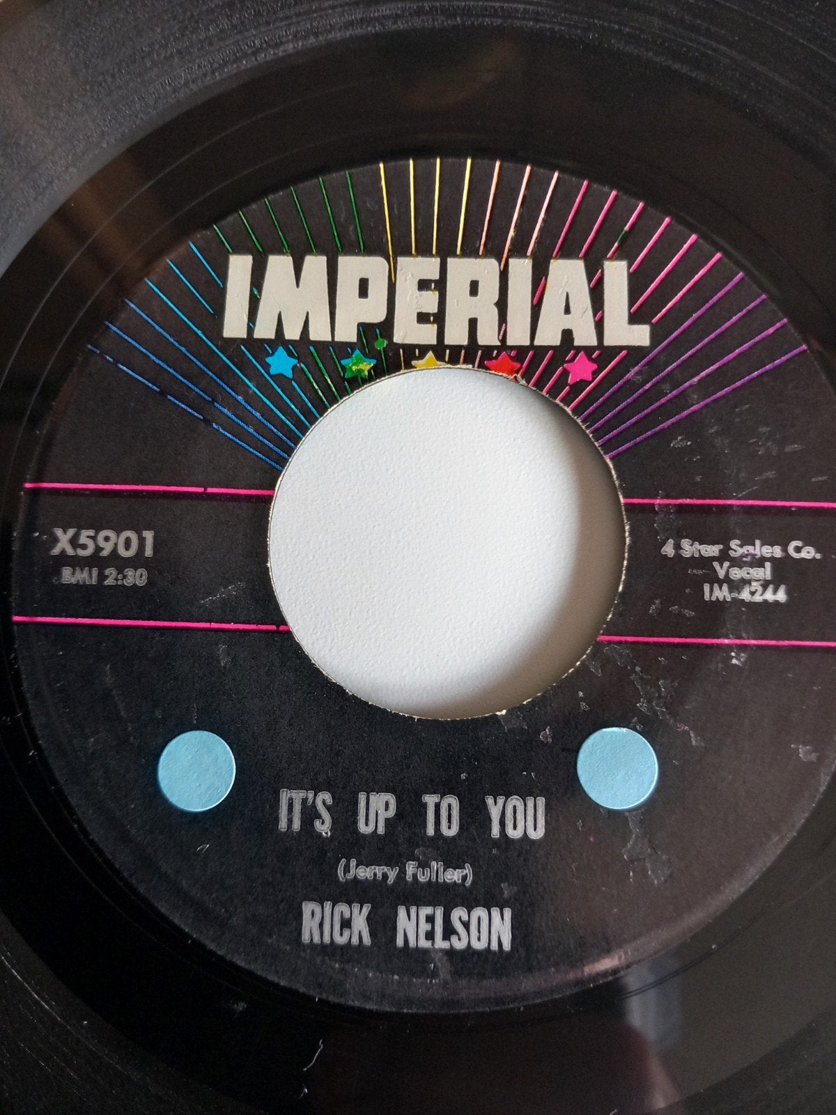 RICK NELSON. IT'S UP TO YOU. USA 45T, Enlèvement ou Envoi