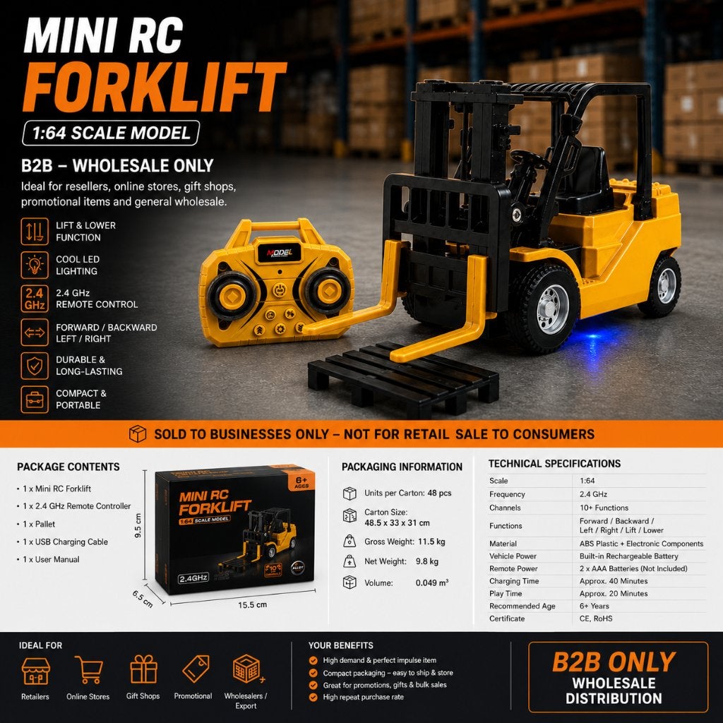 Set van 94 mini RC-vorkheftrucks – alleen B2B, Hobby en Vrije tijd, Modelbouw | Radiografisch | Auto's, Nieuw, Auto offroad, Elektro