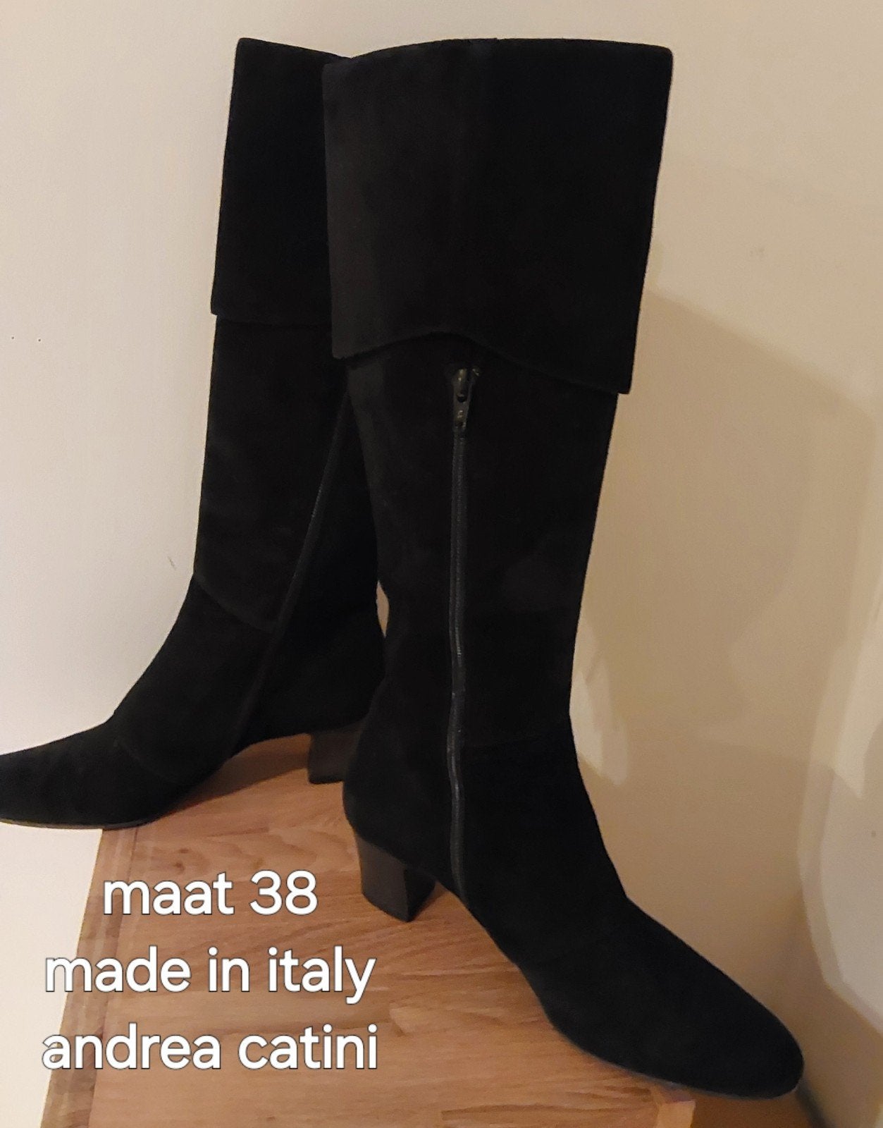 Suede zwarte laarzen maat 38, Kleding | Dames, Schoenen, Ophalen, Hoge laarzen, Zwart, Gedragen