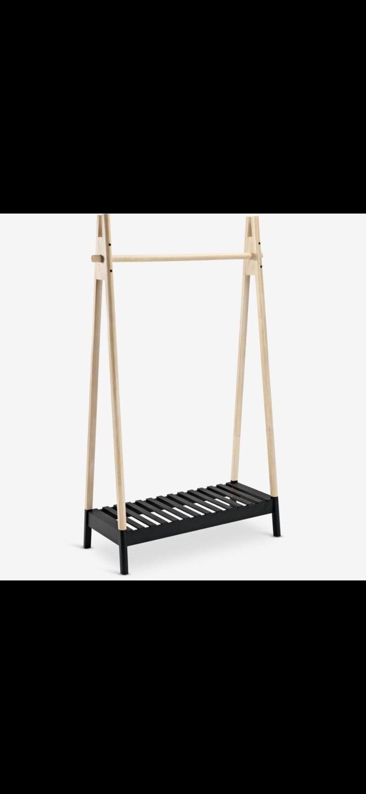 JYSK JENNET kledingrek bamboe/zwart 80 cm, Enlèvement, Utilisé