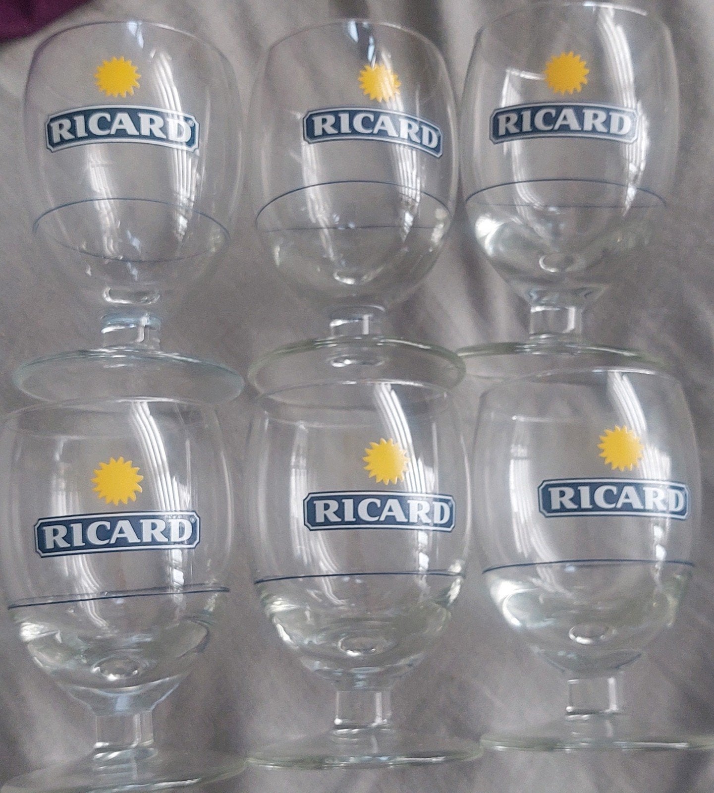 6 verres ricard petit soleil, Collections, Enlèvement ou Envoi