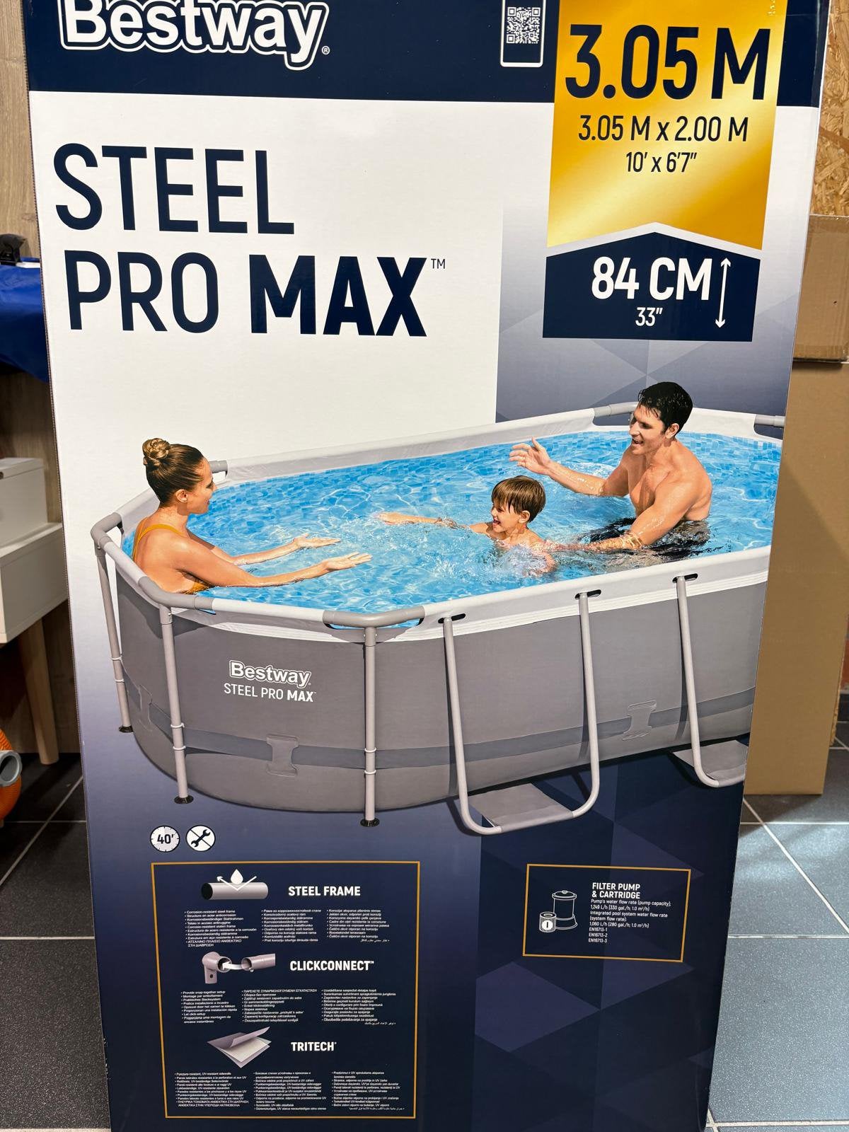 Bestway zwembad eerst is eerst, Tuin en Terras, Ophalen, 80 tot 120 cm, Nieuw, Opzetzwembad