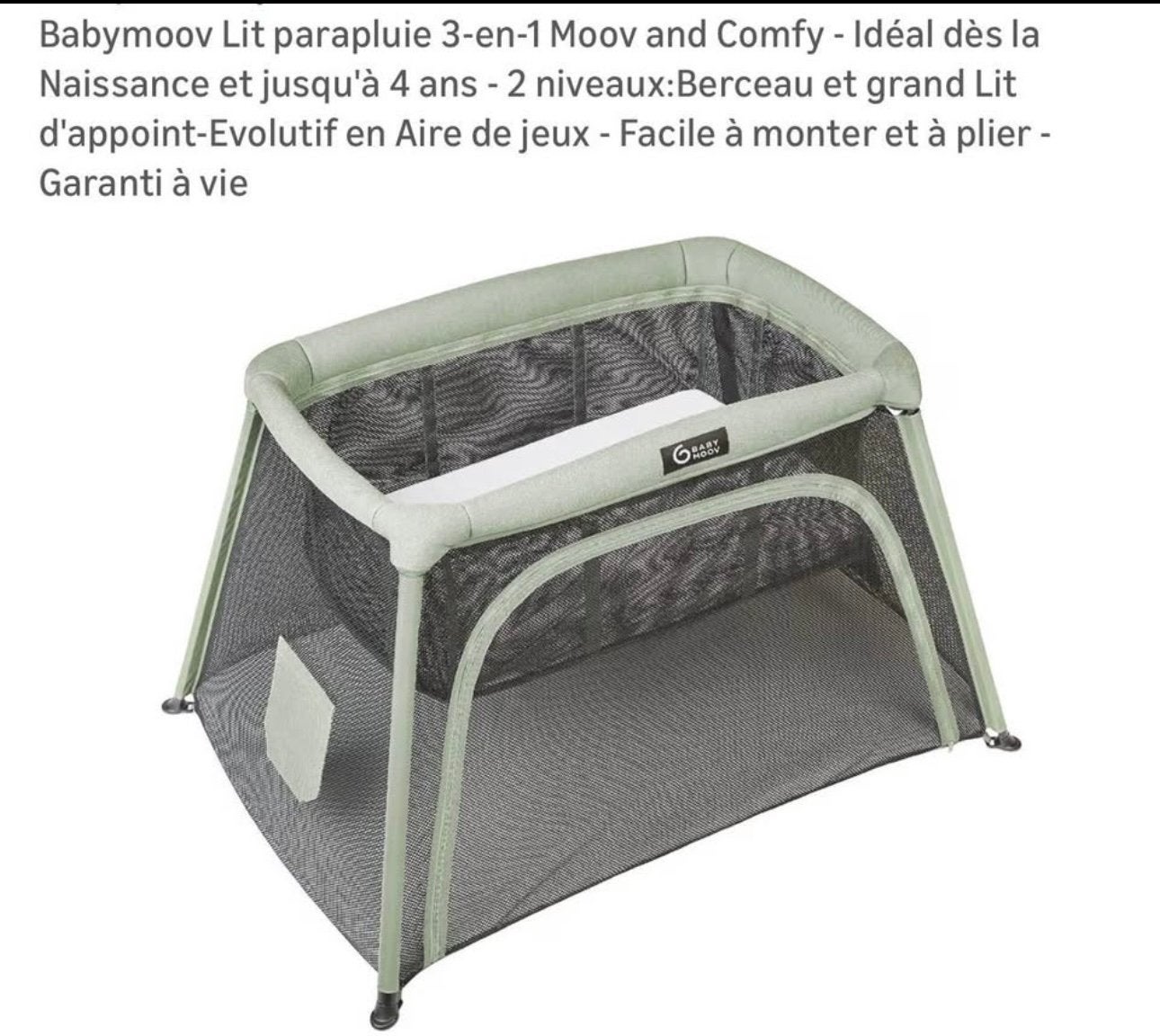 Babymoov lit parapluie, Enlèvement ou Envoi, Comme neuf, Lit