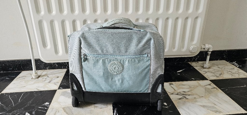 Kipling Trolley Rugzak / Reistas – Lichtblauw / Roze, Ophalen, Gebruikt, Blauw, Aktetas of Boekentas