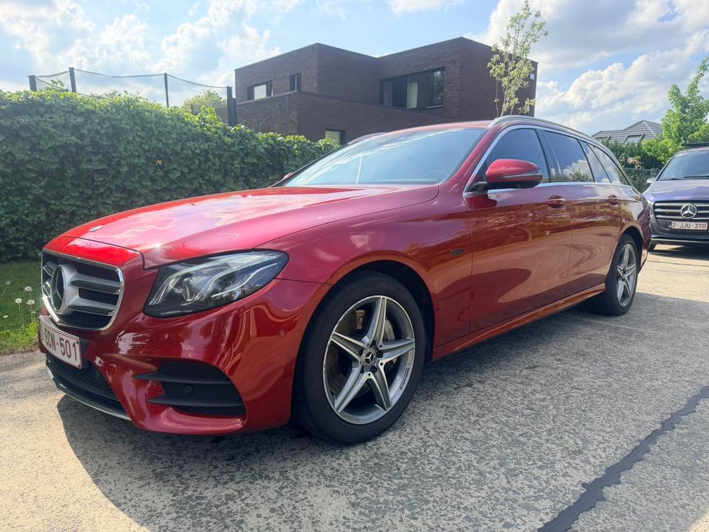 Mercedes-Benz E300de AMG line - 2019 - rood - perfecte staat, Auto's, Particulier, Rood, Te koop, Adaptive Cruise Control