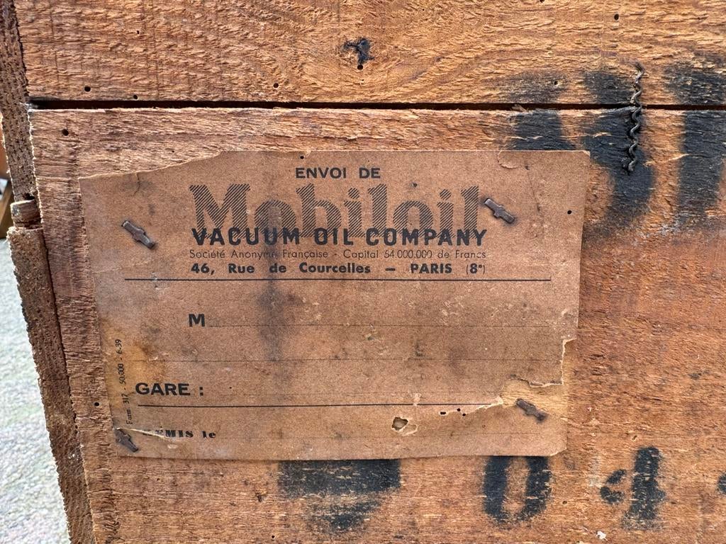 Ancienne caisse publicitaire Mobil Oil Pegasus, Enlèvement, Utilisé, Emballage