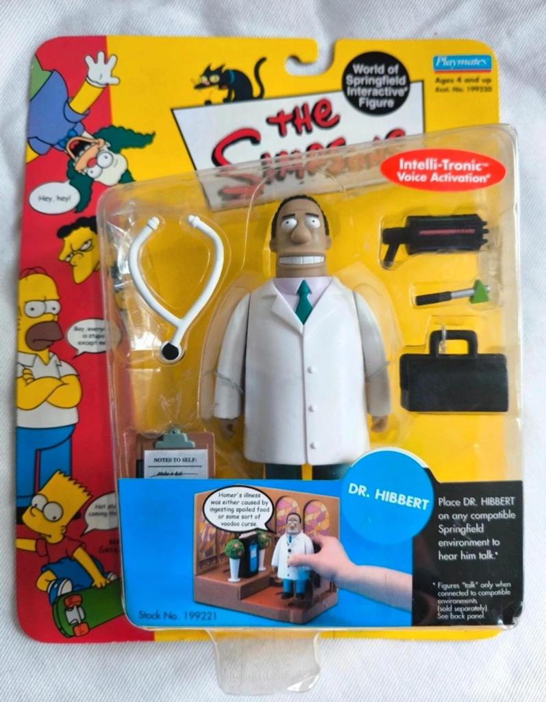 Figurine the Simpsons Dr Hibbert 2001 sous blister . Regarde, Collections, Enlèvement ou Envoi