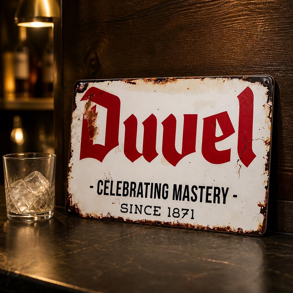 Metalen reclamebord Duvel, Verzamelen, Biermerken, Nieuw, Reclamebord, Plaat of Schild, Duvel, Ophalen of Verzenden