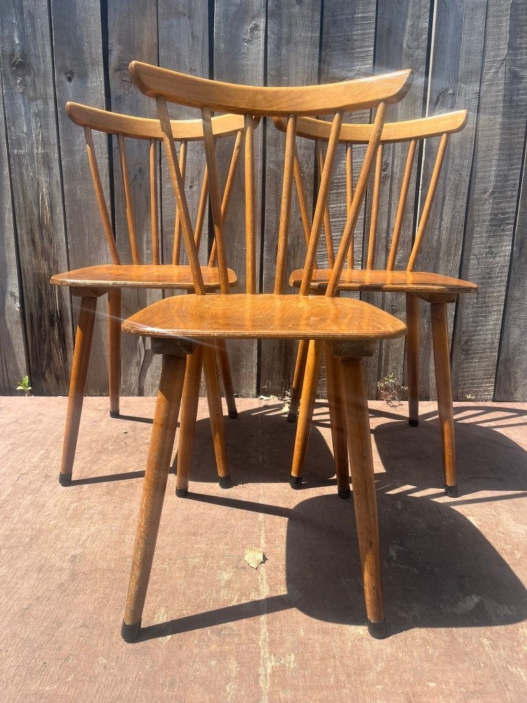 Chaises scandinaves vintage (100 en stock), Windsor, Enlèvement ou Envoi, Brun, Bois