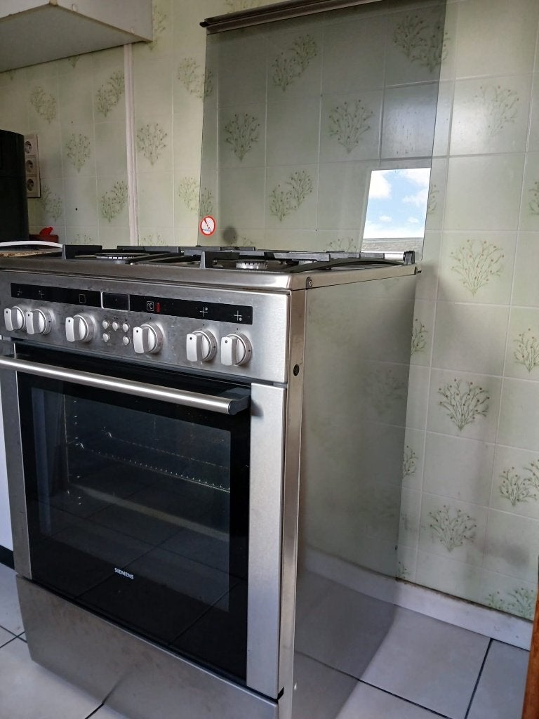 gasfornuis met elektrische oven, Elektronische apparatuur, Fornuizen, Ophalen, Gebruikt, 4 kookzones, Gas