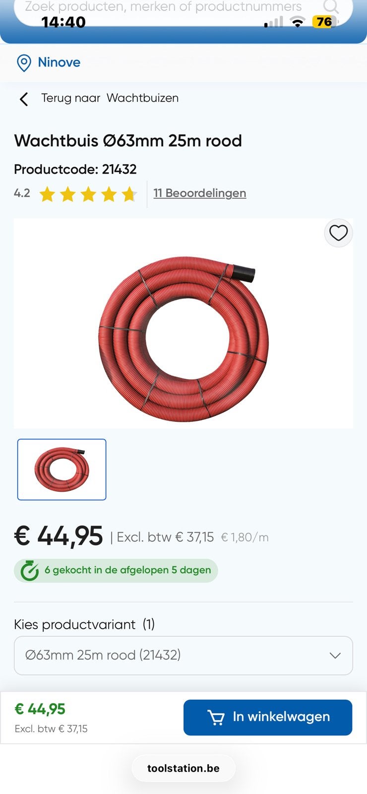 Wachtbuis, Enlèvement, Neuf