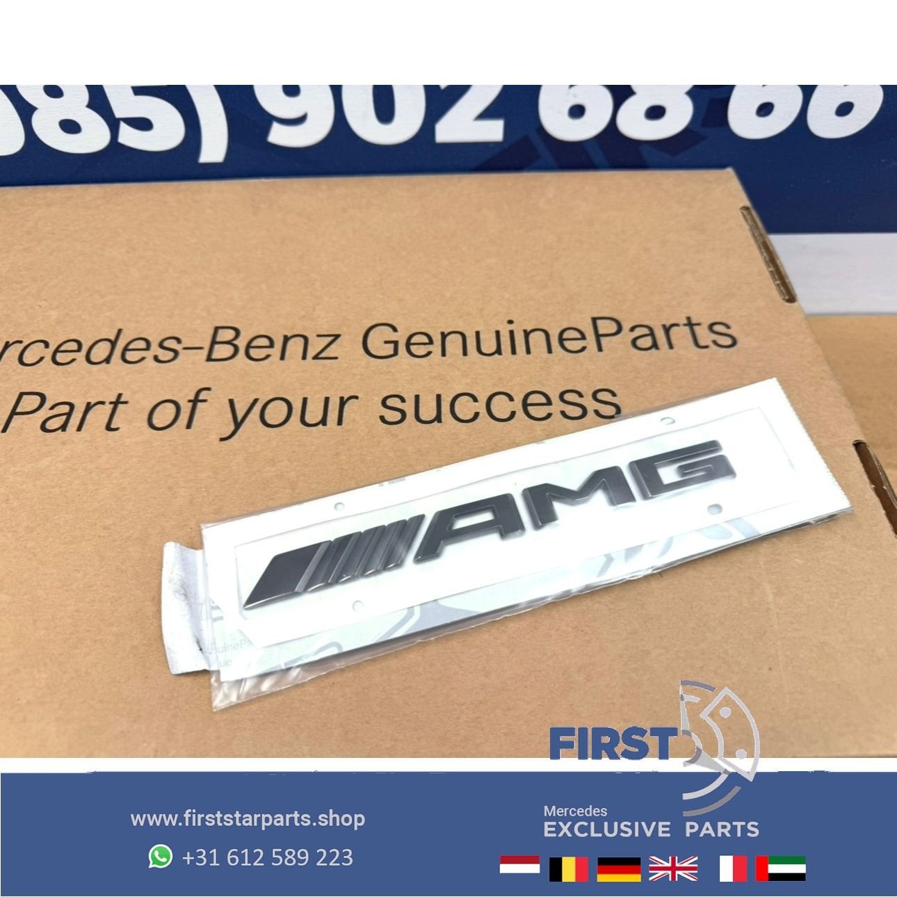 AMG LOGO KOFFERBAK LETTERS EMBLEEM ACHTERKLEP BADGE Mercedes, Auto-onderdelen, Carrosserie, Mercedes-Benz, Achter, Gebruikt, Ophalen of Verzenden
