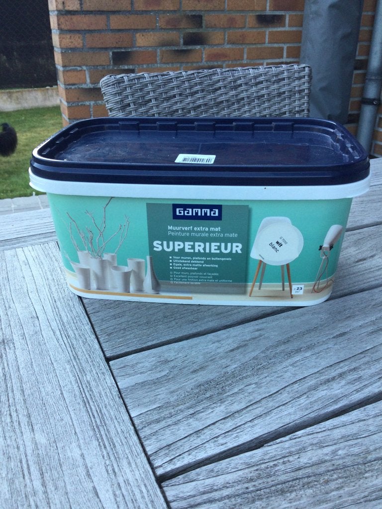 Muurverf wit extra mat, Doe-het-zelf en Bouw, Verf, Beits en Lak, Ophalen, Wit, Nieuw, Verf