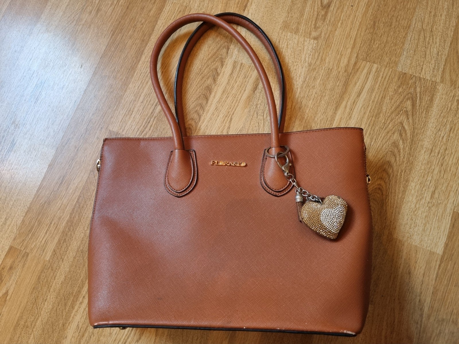 Handtas flora&co, Handtassen en Accessoires, Ophalen of Verzenden, Zo goed als nieuw, Bruin, Overige merken