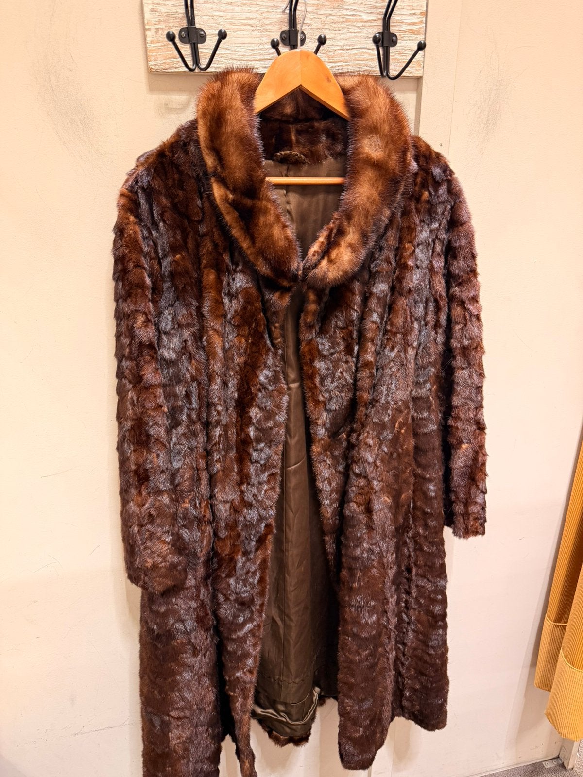 vintage bruine bontmantel, Kleding | Dames, Ophalen, Gedragen, Maat 36 (S), Bruin