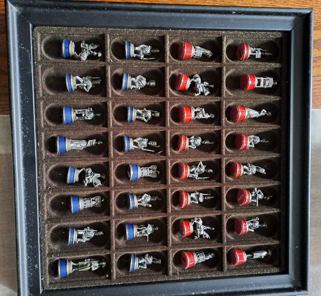 Franklin mint Waterloo historisch schaalspel tin massief, Ophalen