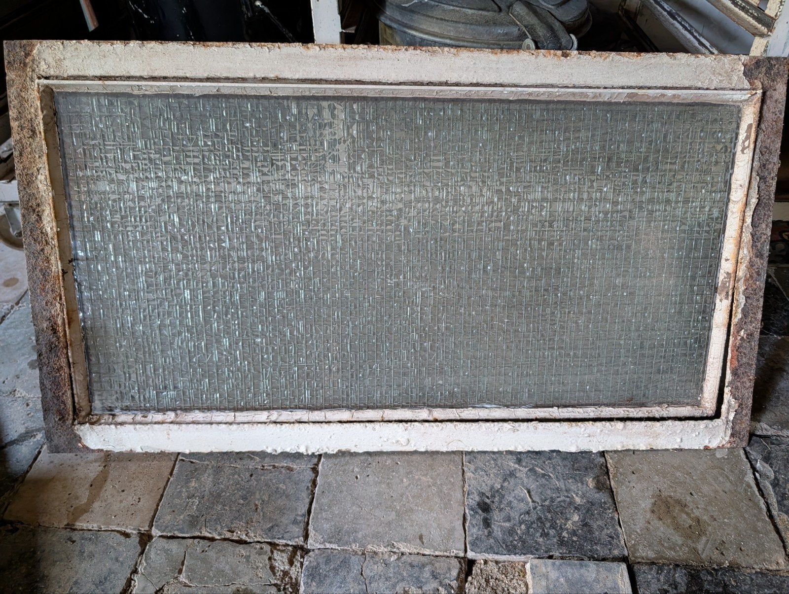 lucarne/fenêtre avec verre décoratif, Fenêtre de façade ou Vitre, Enlèvement, Utilisé, 80 à 120 cm