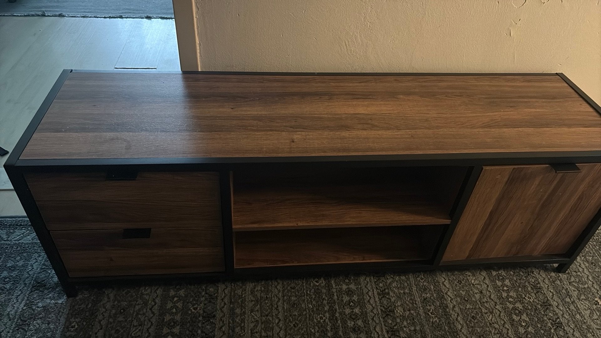 Industrieel TV-meubel / Dressoir (Hout & Metaal) - Gent, Ophalen, Zo goed als nieuw, Metaal