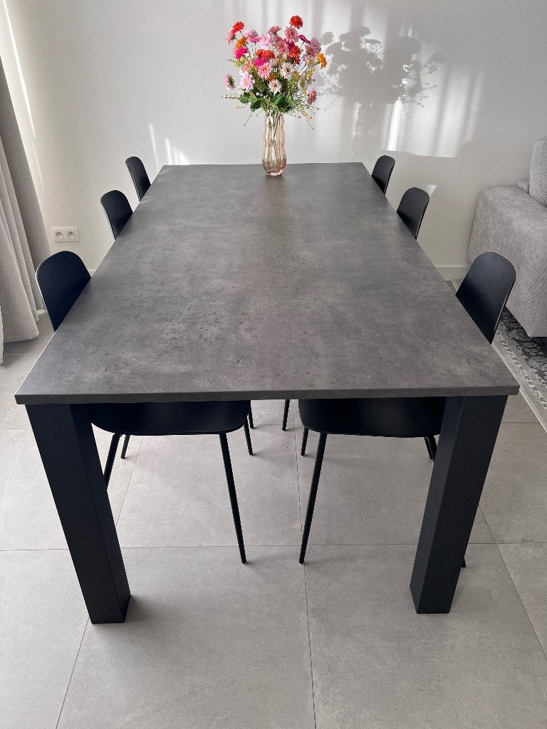 Eettafel, Huis en Inrichting, Ophalen, 100 tot 150 cm, Vierkant, 200 cm of meer