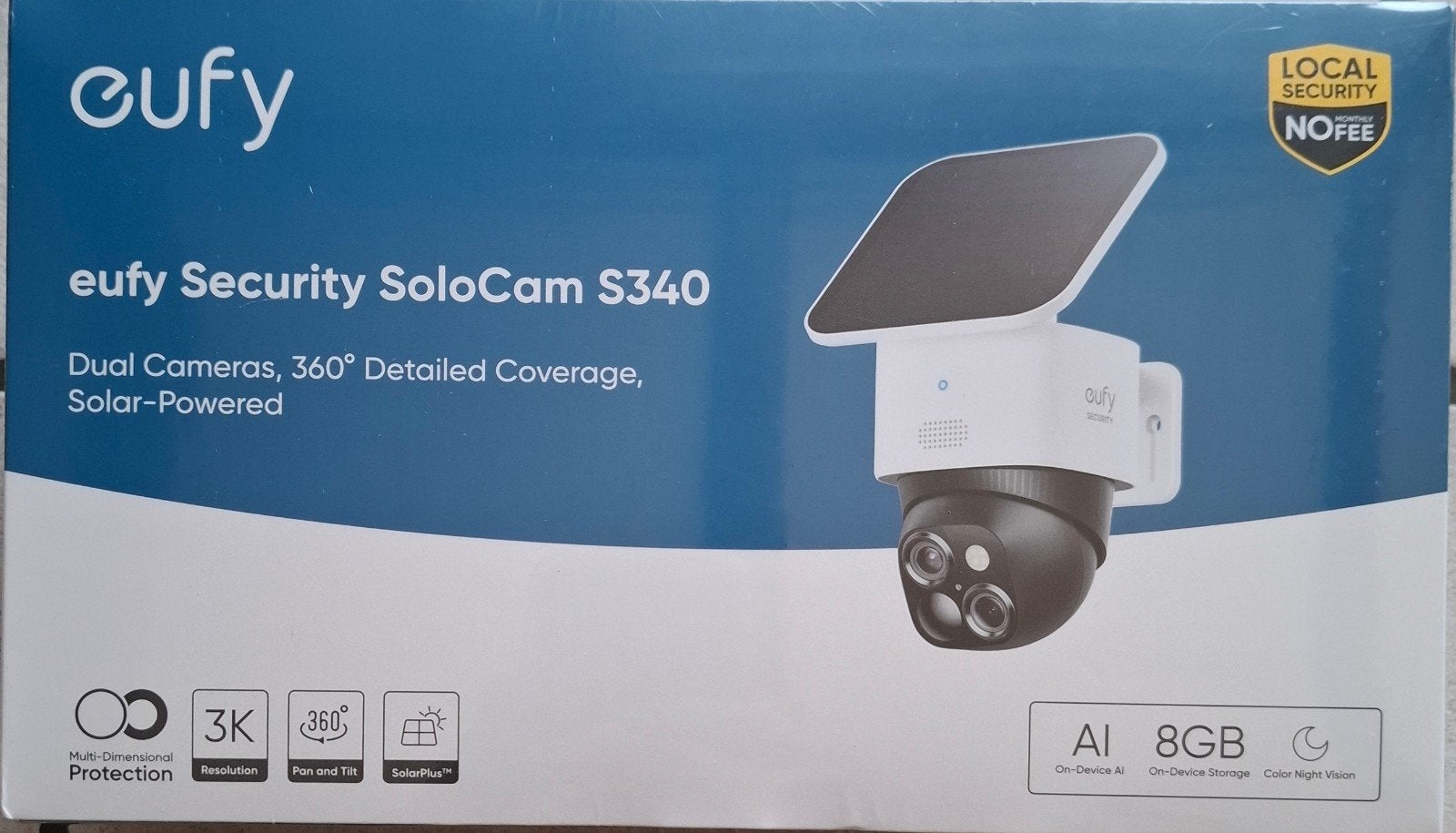 Camera solaire rotatif EUFY, Ophalen