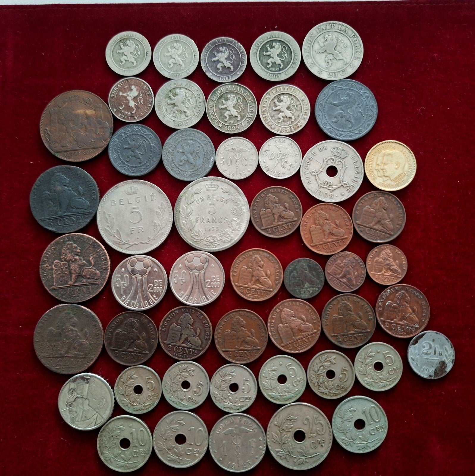 lot van 75 Belgische kwaliteitsmunten, Postzegels en Munten, Munten | België, Ophalen of Verzenden