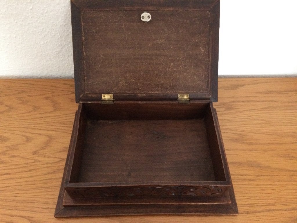 Boîte à bijoux vintage en bois, Enlèvement ou Envoi