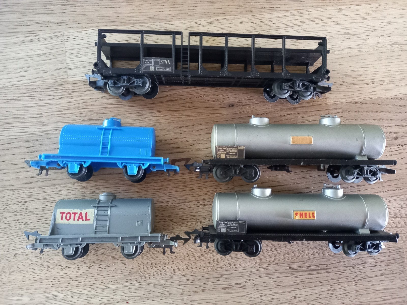 JOUEF - Lot de 5 wagons années 60, Hobby & Loisirs créatifs, Enlèvement ou Envoi, Utilisé, Wagon, Jouef